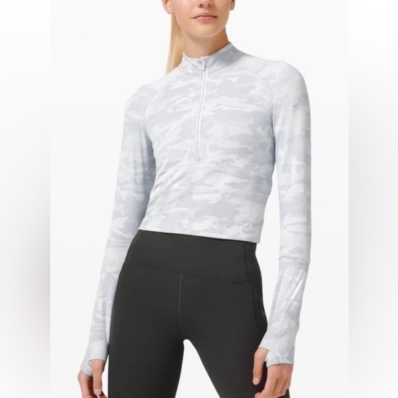 lululemon athletica Tops - Lululemon white camo quarter zip